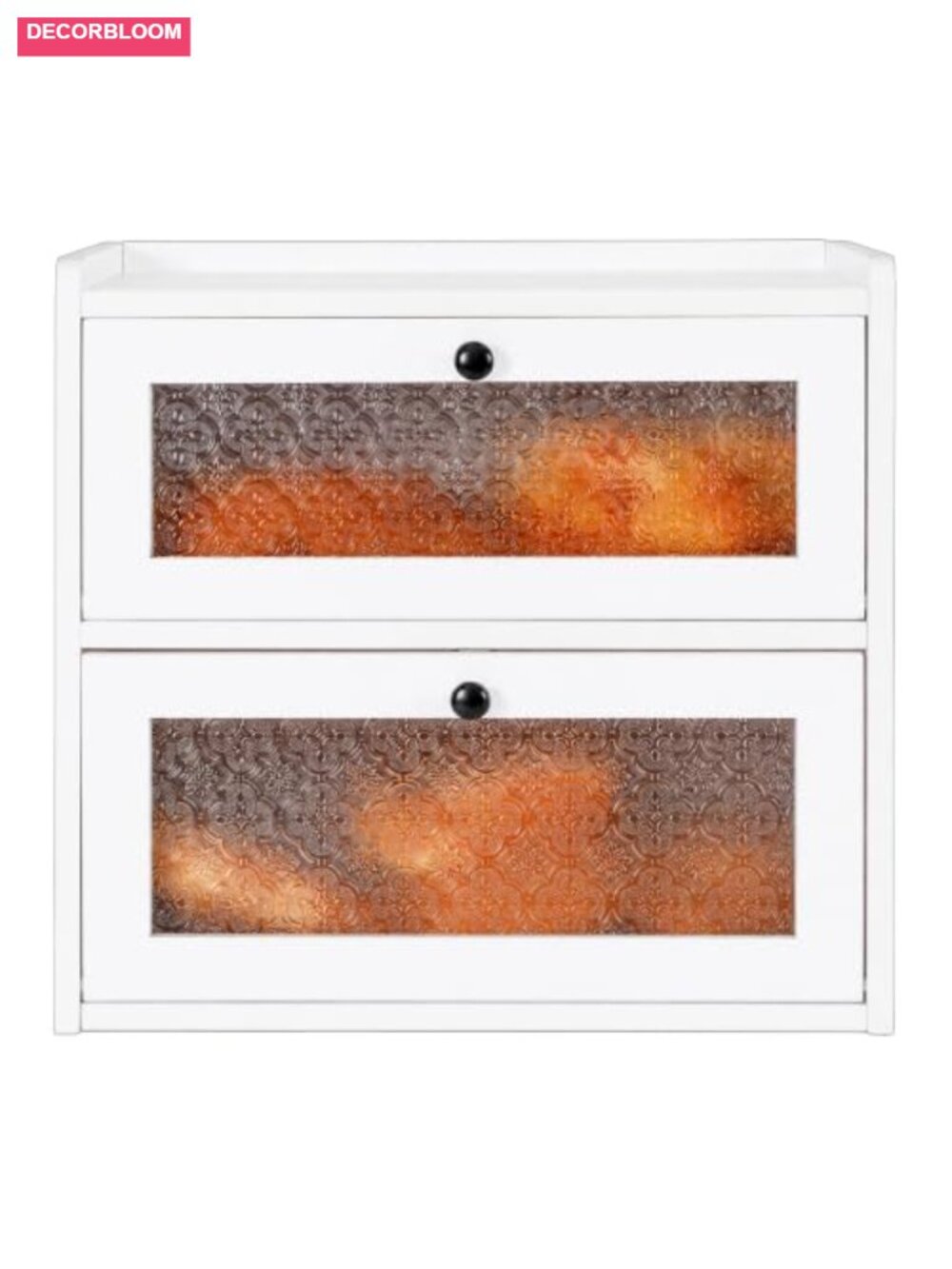 Large Pine Wood Bread Box with Magnetic Doors